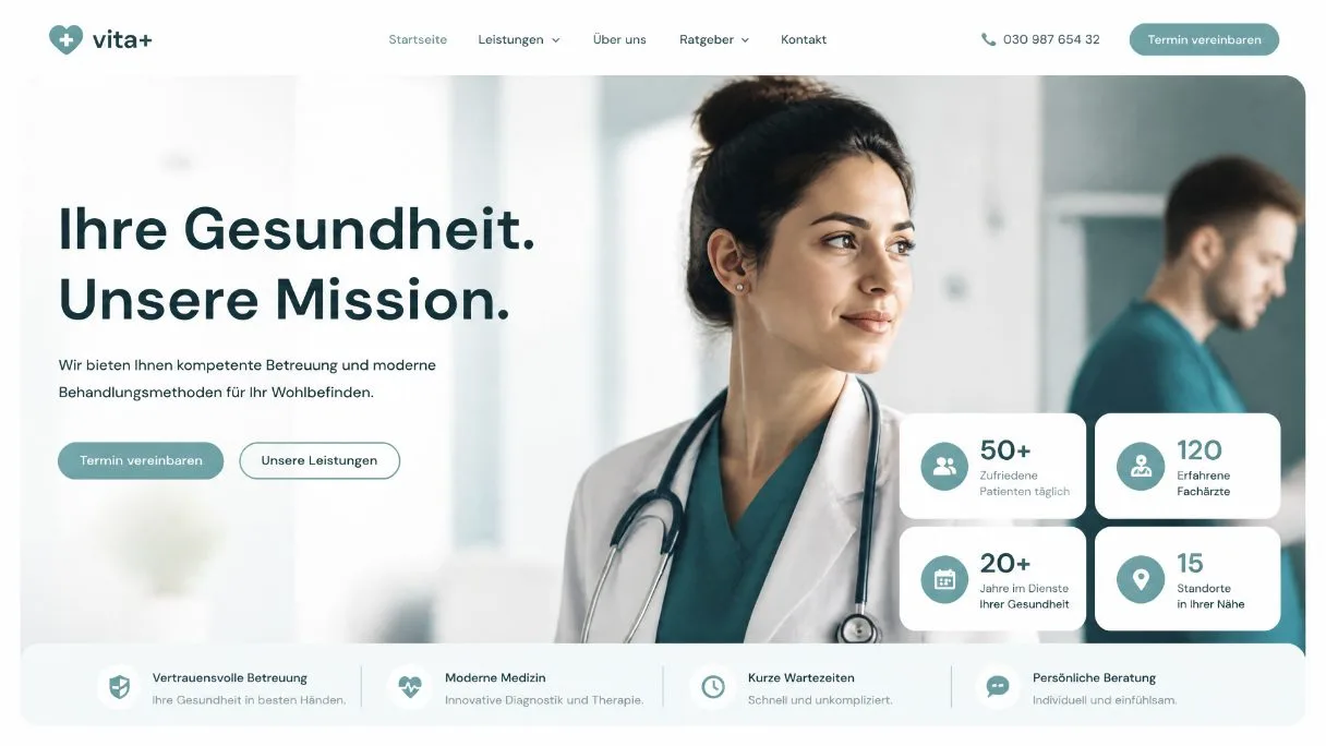 Beispiel Hausarzt-Website