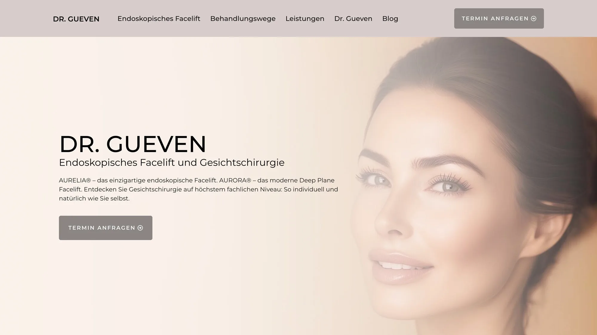 Beispiel-Website ästhetische Chirurgie